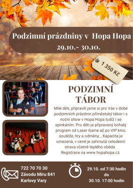 Podzimní prázdniny v Hopa Hopa